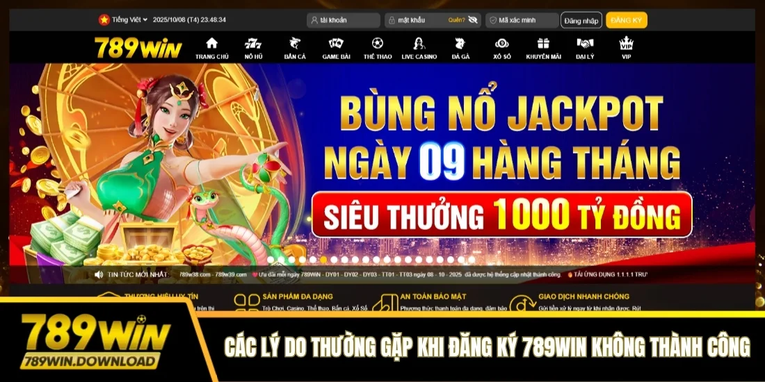 Các lý do thường gặp khi đăng ký 789win không thành công
